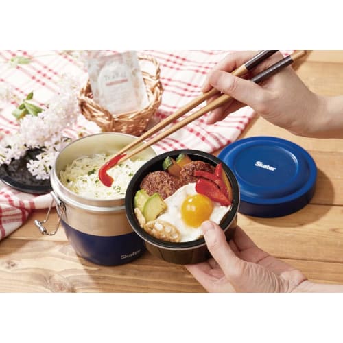 Skater ELLE Insulated Lunch Box, 550ml, Antibacterial, Vacuum-Sealed, Stainless Steel, STLBD6AG-A