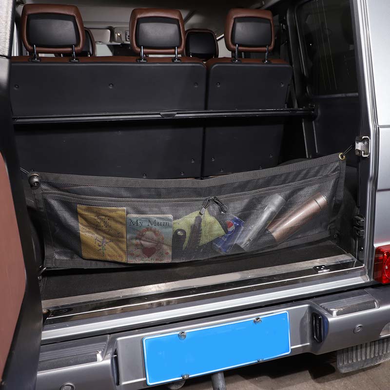 Car Rear Trunk Boot Organizer Pocket storage net pocket For Mercedes Benz G Class W463 2004-2018 Car Accessories