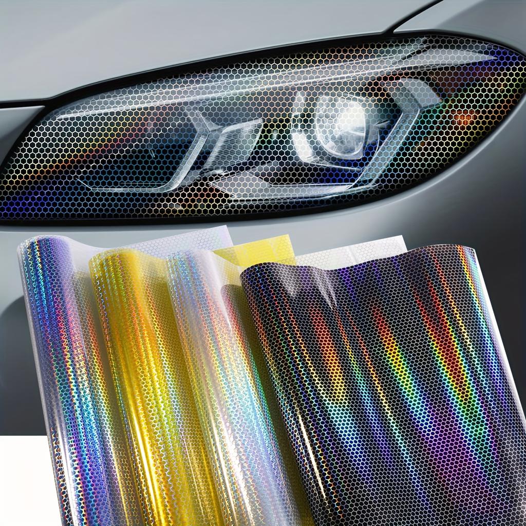 PVC Honeycomb Headlight Tail Light Film | Scratch-Resistant, Durable Vinyl Decal, Color-Changing, Universal Fit for Car Light