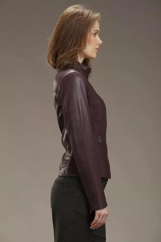 New Women's Genuine Lambskin Leather Jacket Handmade Stylish Biker Motorcycle