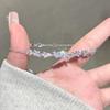 Exquisite Zircon Wisteria Flower Korean Design Lovely Elegant Bracelet for Women Girls High-end Jewelry Wedding Party Cute Gifts
