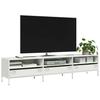 VidaXL TV Stand White 202x39x43.5 Cm Cold-rolled Steel, TV Stand, TV Buffet, Hi-fi Cabinet, TV Bench, Metal Cabinet, 851351