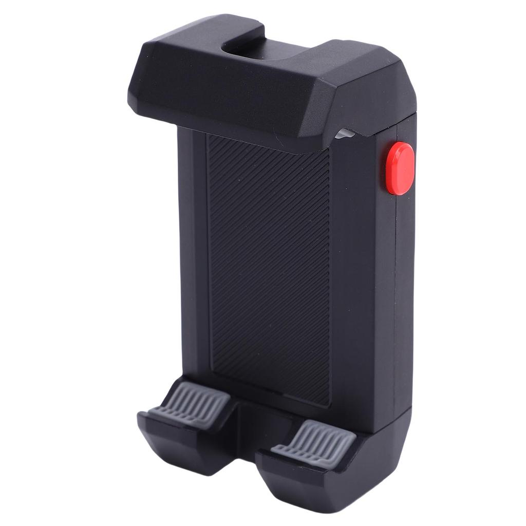 Universal Phone Tablet Clamp Adjustable Tripod Mount Adapter for Live Streaming Cold Shoe and Double 1 4 Inch Screw Hole