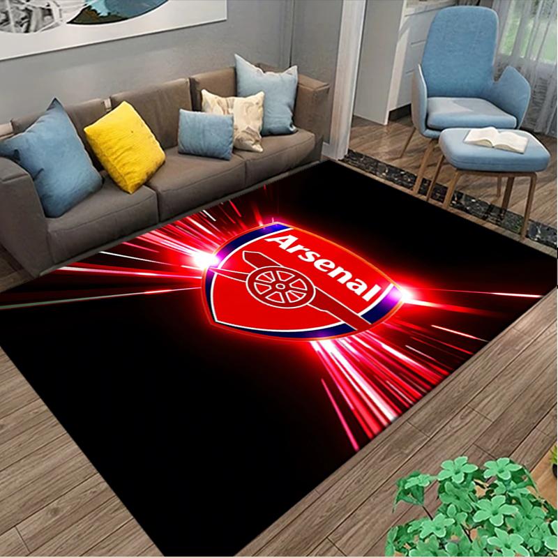 1pc Football Club Rug, Comfortable Printed Home Area Carpet, Cozy Office Chair Rug