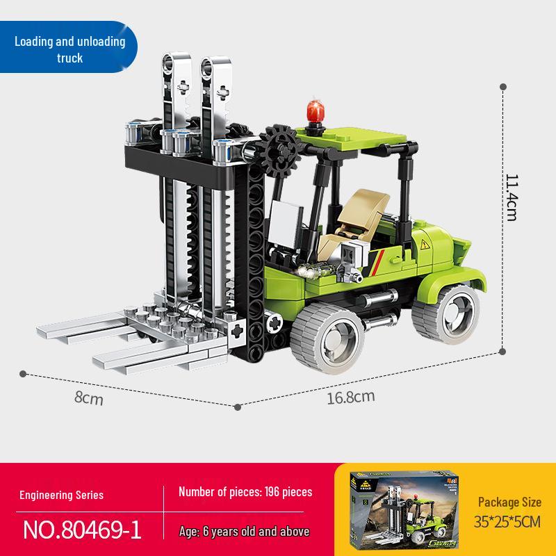 ShengBao Children s Excavator Building Blocks Puzzle Toy