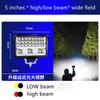 1X LED spotlight 12-80V strong light super bright spotlight reversing light  waterproof Fog light car truck general headlight