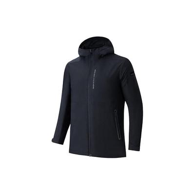 Giacca Sportiva Outdoor Tessuta con Cappuccio da Uomo Basic-Nero 152417604S-4