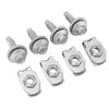 8PCS Skid Plate Filter Spring Nuts Bolts Set 4034A Clamp Type Metal Strong Structure for Expedition