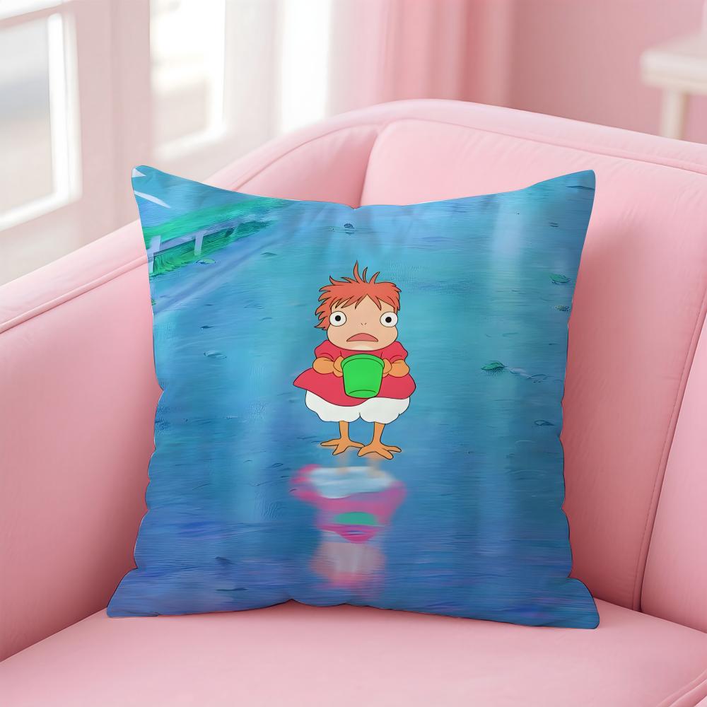 PPonyo Cushion Cover Pillow Case Soft Friendly Fabric Concealed Zipper