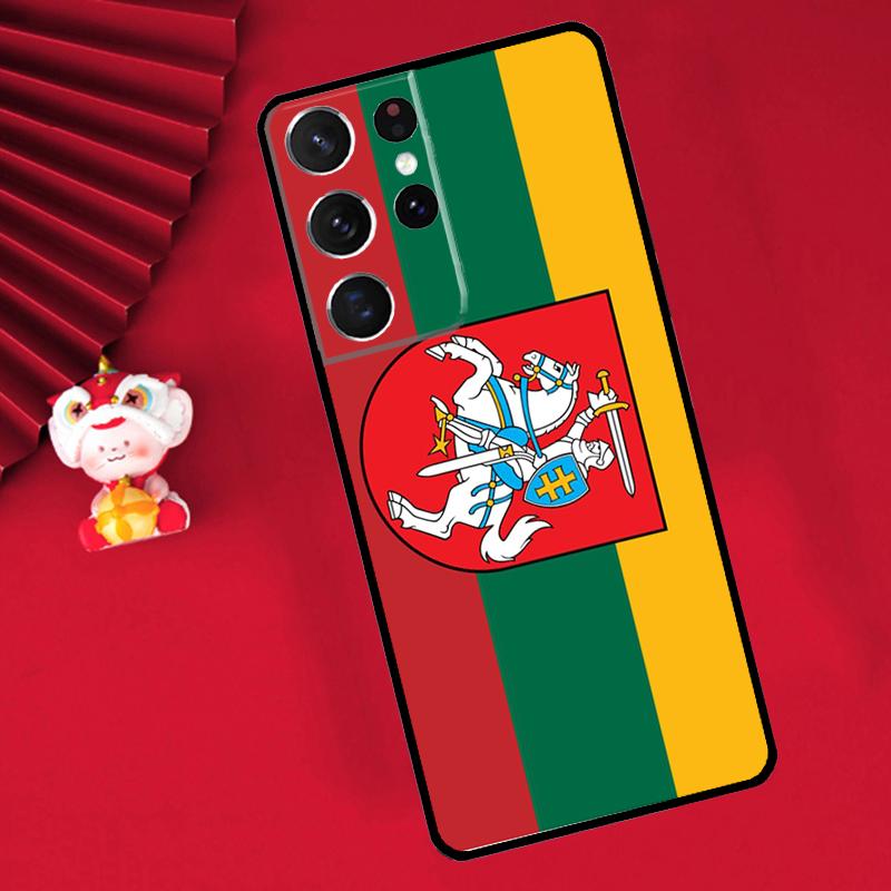 Lithuania Flag Case For Samsung Galaxy S24 S23 Ultra S22 Note 10 Plus Note 20 S9 S10 S21 FE S20 FE Cover