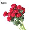 10piece Realistic Artificial Flowers For Home Decoration - Vivid Roses Complement Any Space Artificial Flowers In Vase