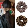 Vintage Leopard Print Scrunchies Fabric Hair Band Fashion Ponytail Holder  Hair Accessories