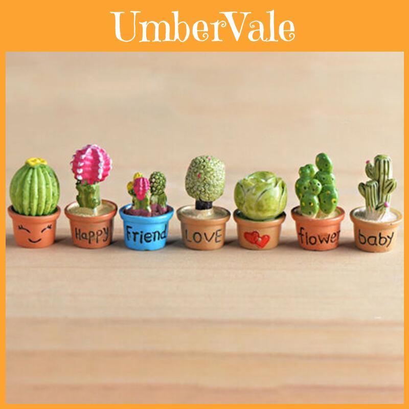 Elegant Micro Cactus Resin Ornament Perfect For Enchanting Dollhouse Decor