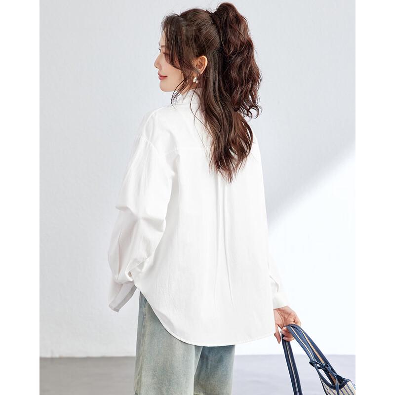 TERRE BLEUE Women's Loose Fit Versatile Shirt