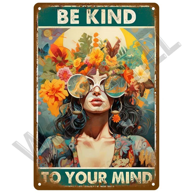 Vintage Flowers For Garden Decorations Retro Metal Sign Home Wall Art Mural Tin Sign Room Decor Plaque Plate Gift Farm Painting