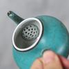 200ml Ceramic Teapot Kiln Change Green Glaze Handmade Ball Hole Kung Fu Tea Set