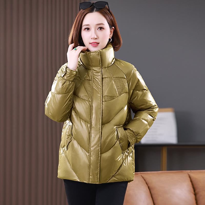 

Пальто средней длины из хлопка с пухом - Зимняя куртка 2024 с воротником-стойкой для женщин XL for 132-141 Jin