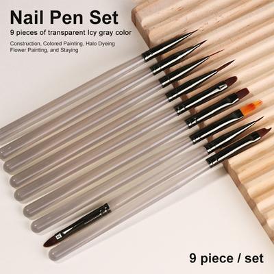 Nail Gel Acrylic Painting Brush UV Art Nail Brush Lining DIY Painting Brush Nail Art Design Nail Tip Display Painting Tool