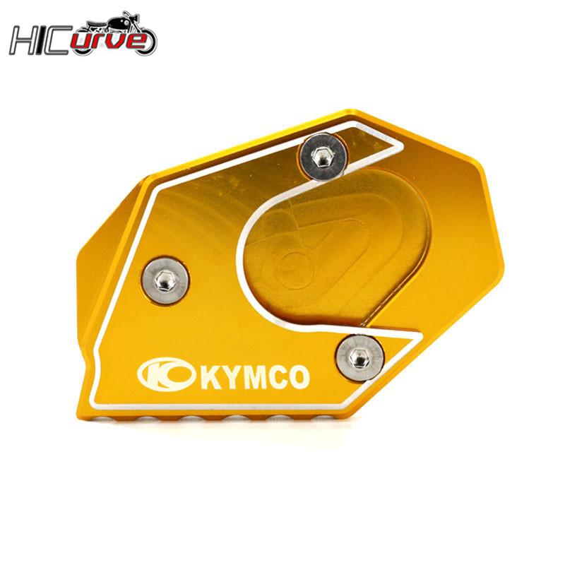 For KYMCO Xciting 250 300 350 400 400i 250i 300i 350i CNC Kickstand Foot Side Stand Extension Pad Support Plate Enlarge Stand