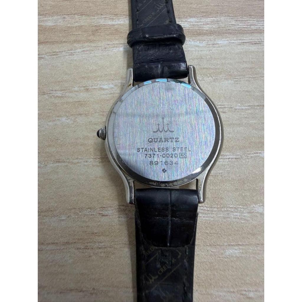 Used CREDOR Watch Ladies Silver Black Working Item