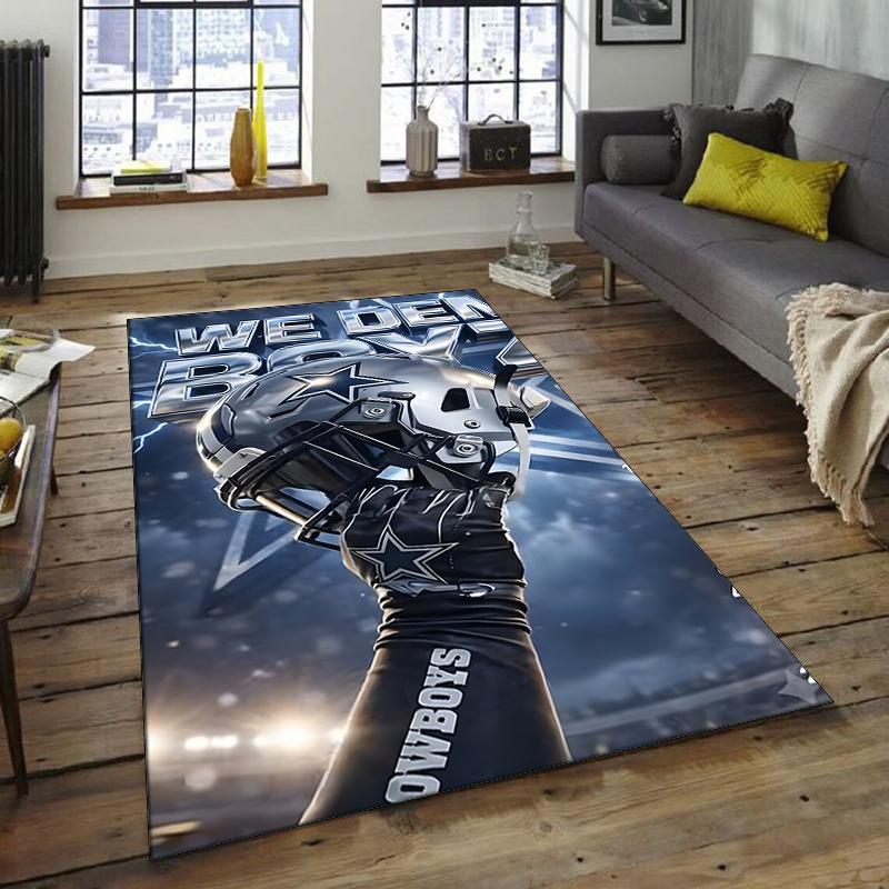 Dallas Cowboys Design Area Rug - Non-Slip, Soft & Cozy Floor Mat for Living Room, Bedroom, Office - Indoor/Outdoor Decorative Carpet