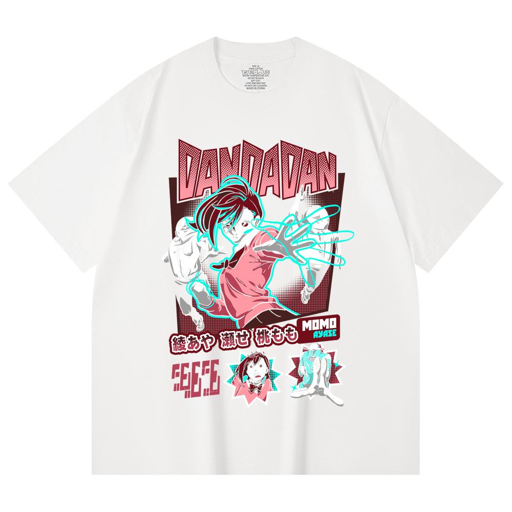 230 Gsm 100% Cotton Dandadan V15 Momo Print Unisex Heavy Cotton T Shirt