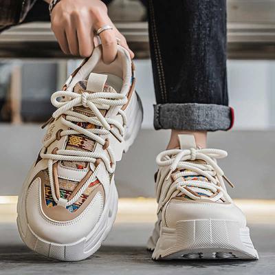 Autumn-spring High Platform Men's Sneakers Luxury Shoes Woven Sports And Leisure Shoes 45 Men Expensive Tnis Bity
