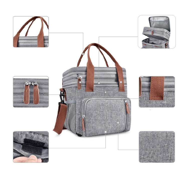 Multipurpose Insulated Food Carriers Bag Double EVA Thermal Lining Adjustable Shoulder Straps Spacious Waterproof Design For Beach Camping