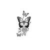 Realistic Butterfly Rose Tattoo Sticker, Waterproof And Long-Lasting, Women'S Upper Arm Advanced Sense Simulation Tattoo