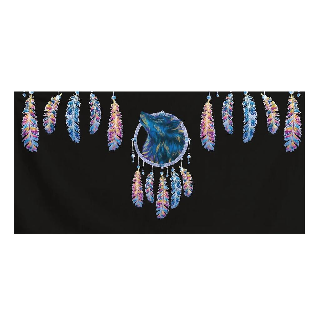 Retro Feather Dream Catcher Beach Towel Quick Drying Soft Microfiber Towel Women Men Picnic Mat Thin Blanket Camping Travel Yoga