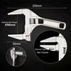 Bathroom Adjustable Wrench16-68mm Large Opening Spanner Wrench Nut Key Hand Tool