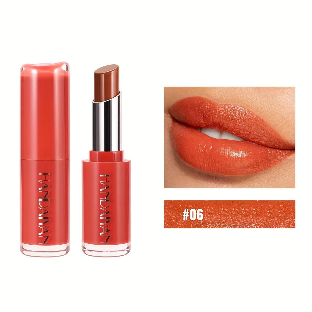 Pflegender Lippenstift Wasserdicht Lipgloss Schweißresistent, Lang anhaltende Feuchtigkeitspflege, Reichhaltige Farbabgabe für volle, glänzende Lippen