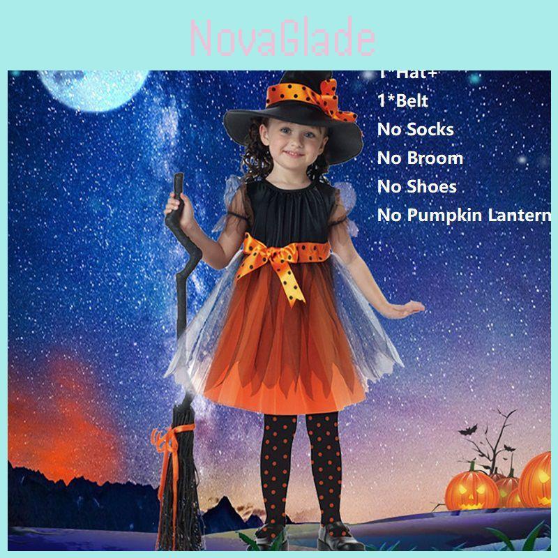 Enchanting Girls Halloween Witches Hat Fancy Dress Costume For Magical Parties