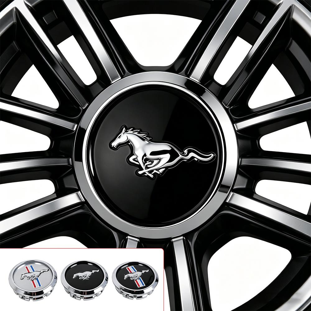 Cmaknv1 4Pcs 68mm For Ford Mustang Focus Fiesta Mondeo Kuga Ranger Shelby Car Styling Wheel Center Hub Caps Badge Hubcaps Accessories