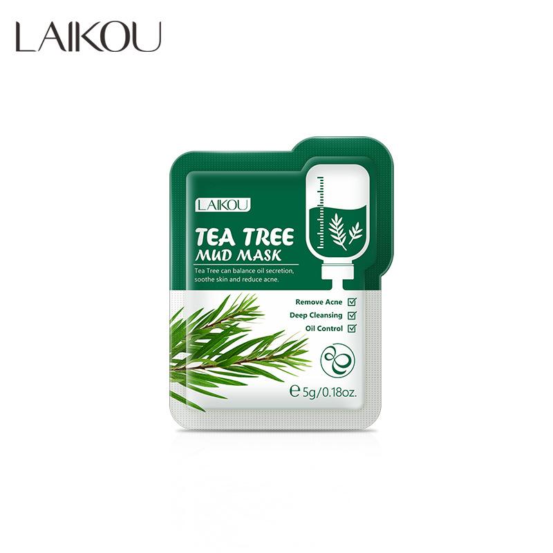 LAIKOU Tea Tree Clay Mask Face mud Cream Mask Facial Cleansing Black Dots Blackheads Skin Care