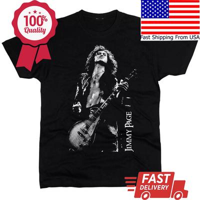 Jimmy Page Led Zeppelin Bavlna Černá Pánské S-2345XL Tričko Unisex Tričko