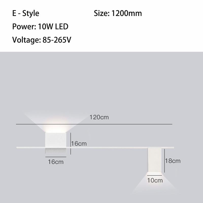 Modern Indoors LED Wall Lamp Bedroom Living Room Background Corner Sconce Atmosphere Lamp Nordic LED Long Bedside Wall Light