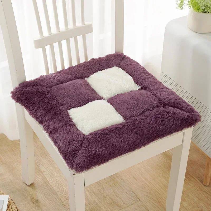 Breathable Non Slip Seat Cushion Minimalist Plush Seat Cushion Thick Seat Cushion for Prolonged Sitting Winter Office Cover