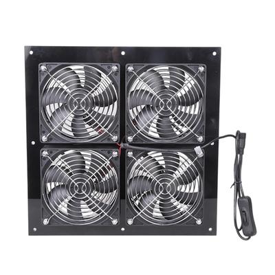 Su Geçirmez DC12V Havalandırma Fanı 4 Fan Hızlı Hız Depolar Sunucu Odaları Kulübeler İçin Hava Sirkülasyonu Kolay Kurulum