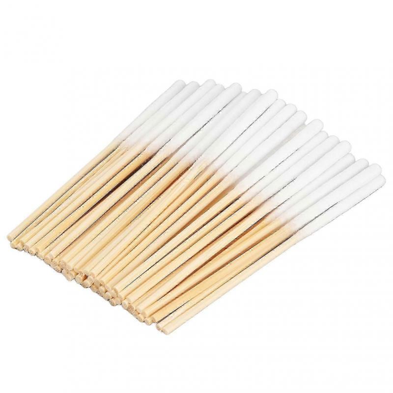 Cotton Swabs 60 Count - Long Wooden Handle, Soft Tip, Multipurpose Thicken Safety Cotton Tipped Applicators (8cm)