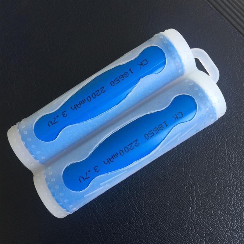 Doppelbatterie Silikonhülle Abdeckung Hülle Für 18650 Batterie Schutzbeutel Tasche Batterie Aufbewahrungsbox Silikon Stoßfeste Hülle