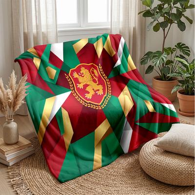 Hungary Football Printed Flannel Blanket Skin Friendly Warm Decorative Throw for Indoor Couch Bed Daily Use