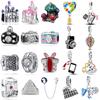 New Copper Travel Castle Camera Suitcase Pendant Trinket Bead Fit Original Charms Bracelet Jewerly Accessories
