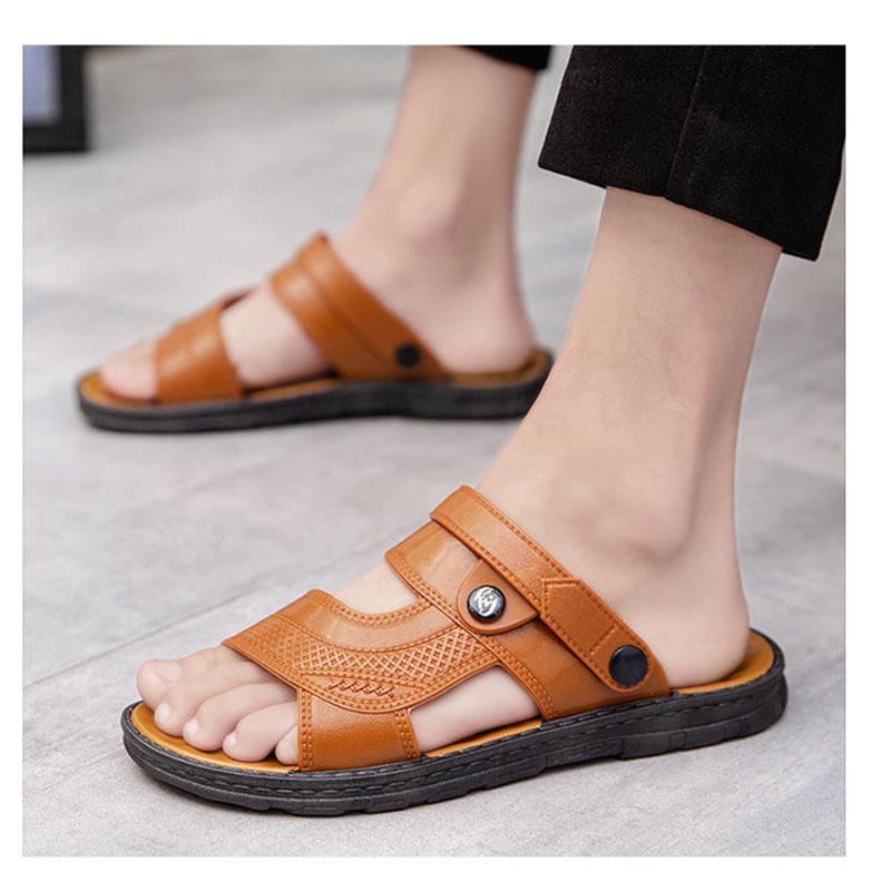 Σανδάλια για ανδρικά καλοκαιρινά στην παραλία αναψυχής, αναπνεύσιμα, μαλακά, αντιολισθητικά, αδιάβροχα και ανθεκτικά στη φθορά Σανδάλια και παντόφλες διπλής χρήσης με χοντρή σόλα