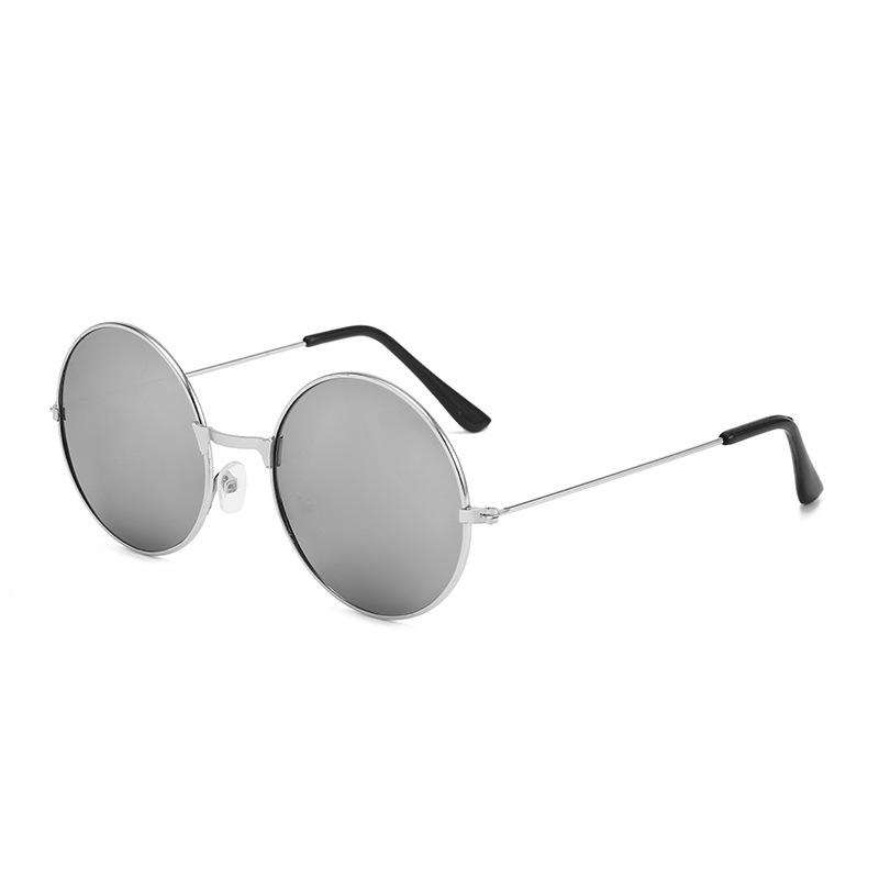 Retro Round Sunglasses with Ocean Lenses - Trendy Colorful Round Frame
