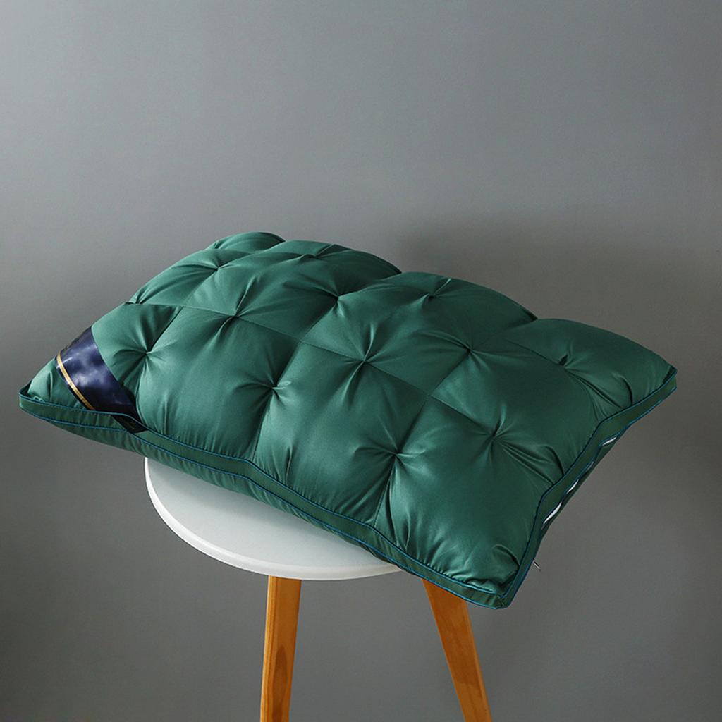 Hypoallergenic Down Alternative Pillow for Sleeping Quilted Square Pattern Soft Support for Home Bed