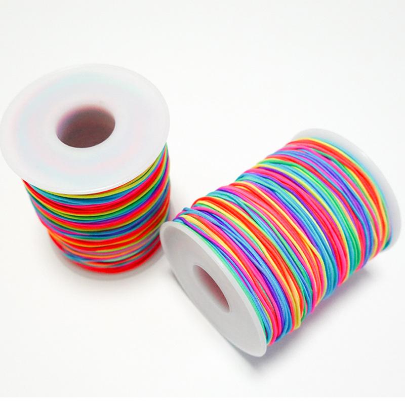 1mm Stretchy Bracelet String, Sturdy Rainbow Elastic String Elastic Cord for Jewelry Making, Necklaces, Beading and Crafts
