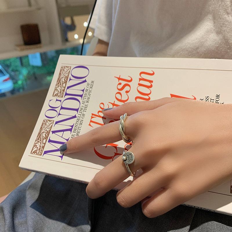 Silver Modern 925 Open Ring Geometric Design Perfect Gift For Women Events Celebrating