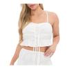 I Saw It First Womens/Ladies Ruched Tie Detail Crop Top