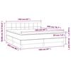 Box Spring Bed with Mattress & LED Black 160 x 200 cm Fabric